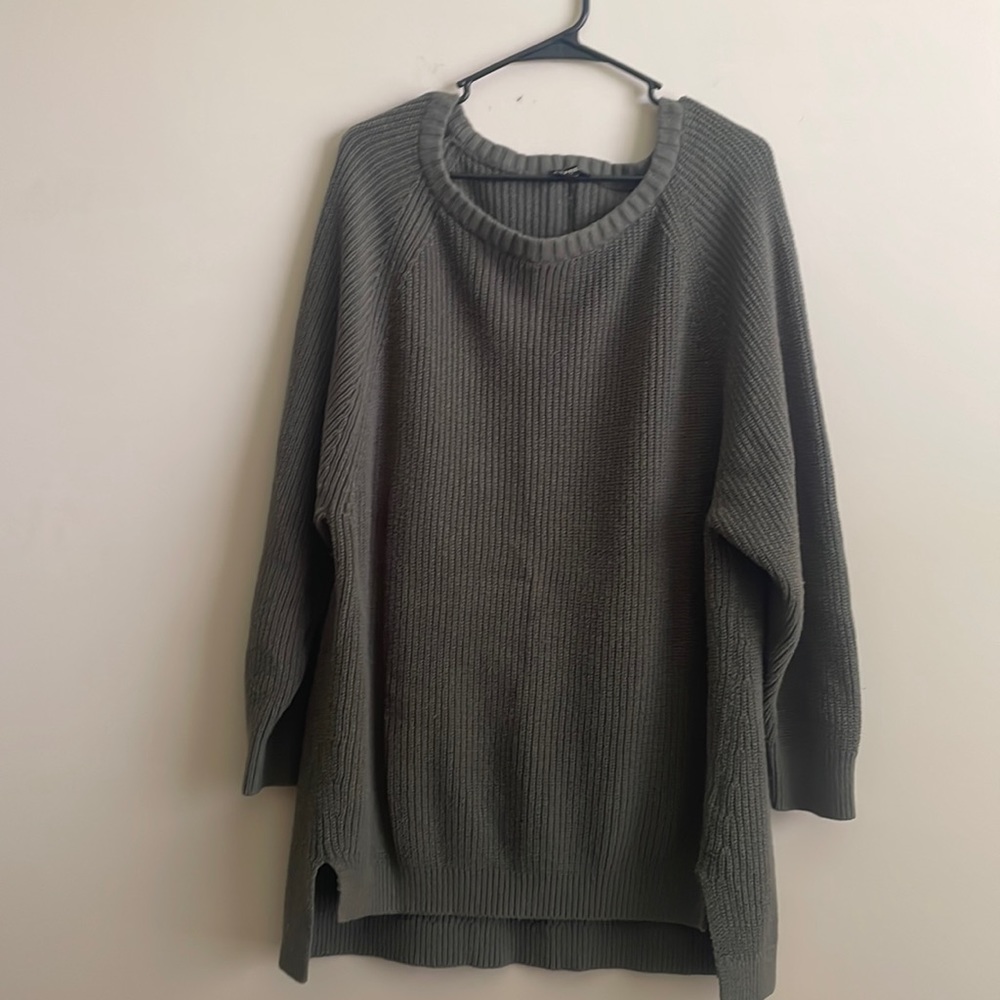 Express olive knit sweater